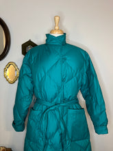 Load image into Gallery viewer, Vintage Deadstock Eddie Bauer Teal Puffer Trench