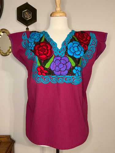 Embroidered Floral Handmade Top