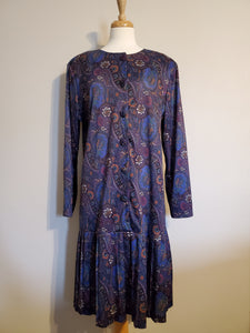 Debbie Paisley Pleated Dress