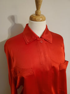 Shelly Red Silk Blouse