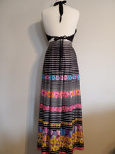 Load image into Gallery viewer, Flower Power Striped Wrap Skirt