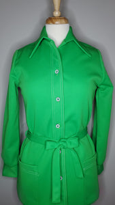 Green 70s Sears Belted Blouse