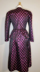 Pink and Black Polka Dot 2pc Suit