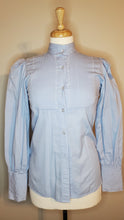 Load image into Gallery viewer, Baby Blue Pleated Frontier Blouse