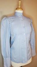 Load image into Gallery viewer, Baby Blue Pleated Frontier Blouse