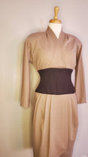 Load image into Gallery viewer, Tan Pleated Structured Dress