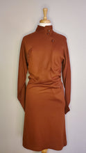 Load image into Gallery viewer, Cognac High Neck Dress