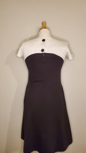 90's Black & White Cotton Dress