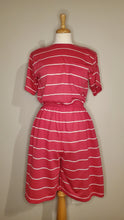 Load image into Gallery viewer, Hot Pink Striped Romper