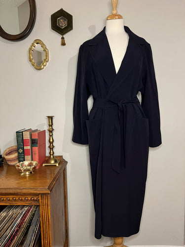Vintage Saks Fifth Ave Navy Duster