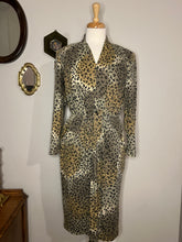 Load image into Gallery viewer, Vintage Leopard Drape Dress